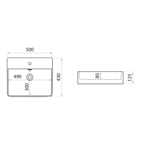 Altaya Mini Countertop Washbasin - Image 3