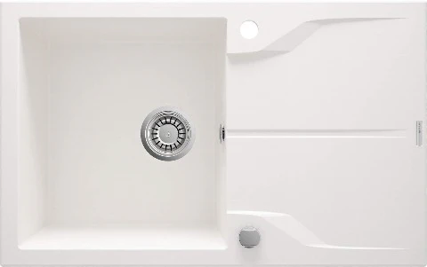 Andante Flush Granite sink 1-bowl with drainer - flush-mounted