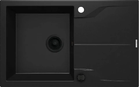 Andante Flush Granite sink 1-bowl with drainer - flush-mounted - Image 4