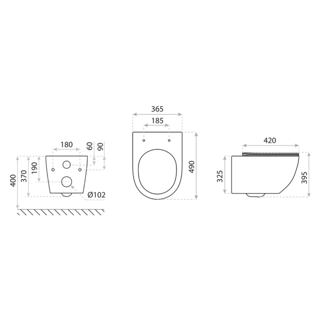 Apex - Wall Hung Toilet With Rimless Flush - Image 3