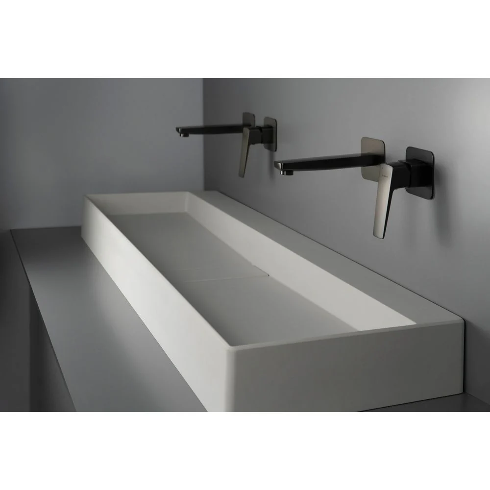 Blur Granite washbasin, countertop - with cover plate - 800x400mm - Image 2