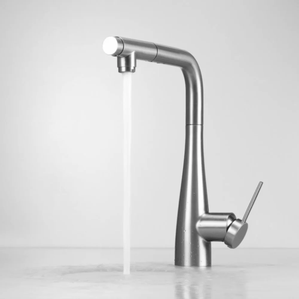 Deante Eridan Kitchen Tap with Water Filter & Pull-Out Spout - Image 4