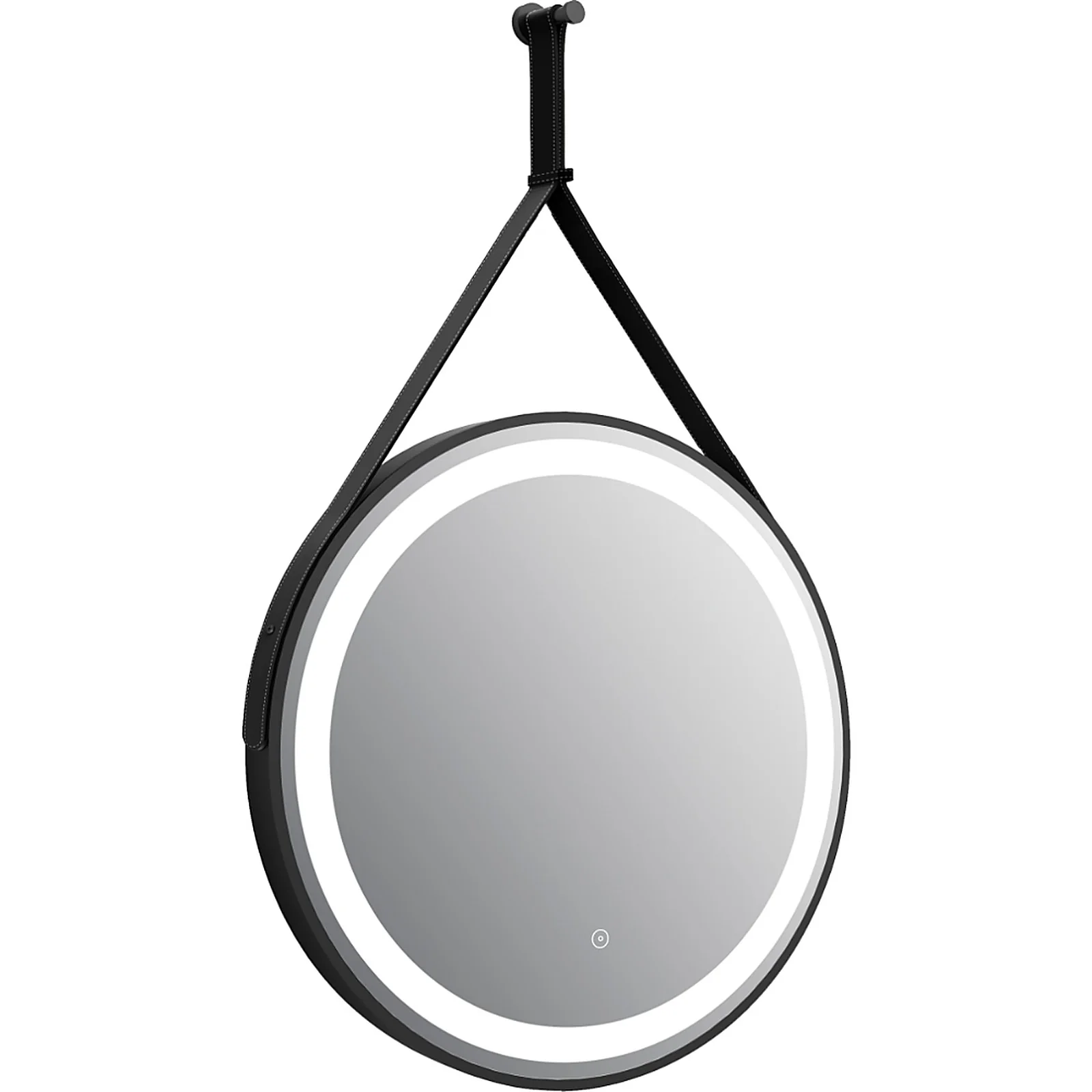 Delilah 60cm Round LED Bathroom Mirror with Strap