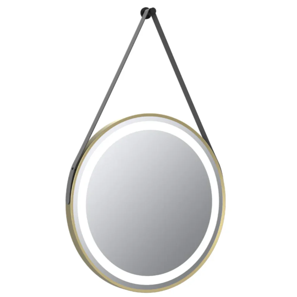 Delilah 60cm Round LED Bathroom Mirror with Strap - Image 2