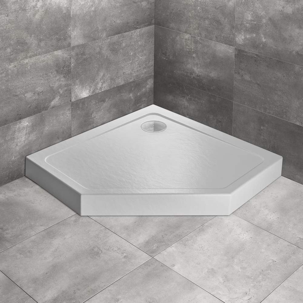 Doros PT Compact White Pentagon Shower Tray - Image 2