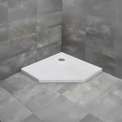 Doros PT White Pentagon Shower Tray