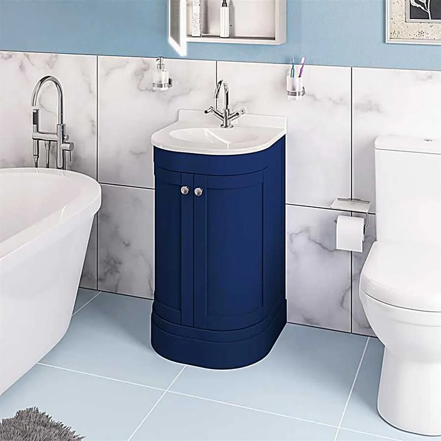 Eastbrook Hardwick Matt Cobalt Blue 2 Door Vanity Unit