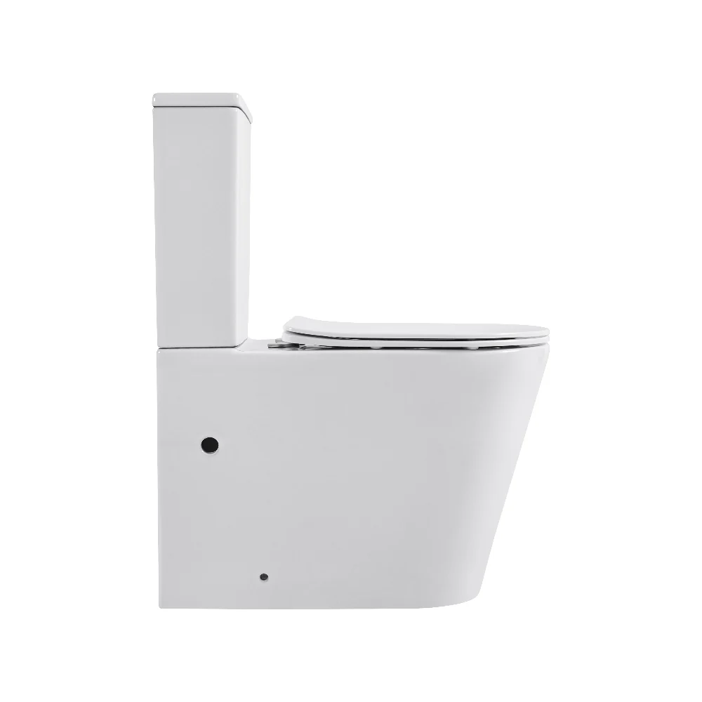 Elegance Rimless Flush Floor Mounted Toilet (Comfort Height 44cm) - Image 7