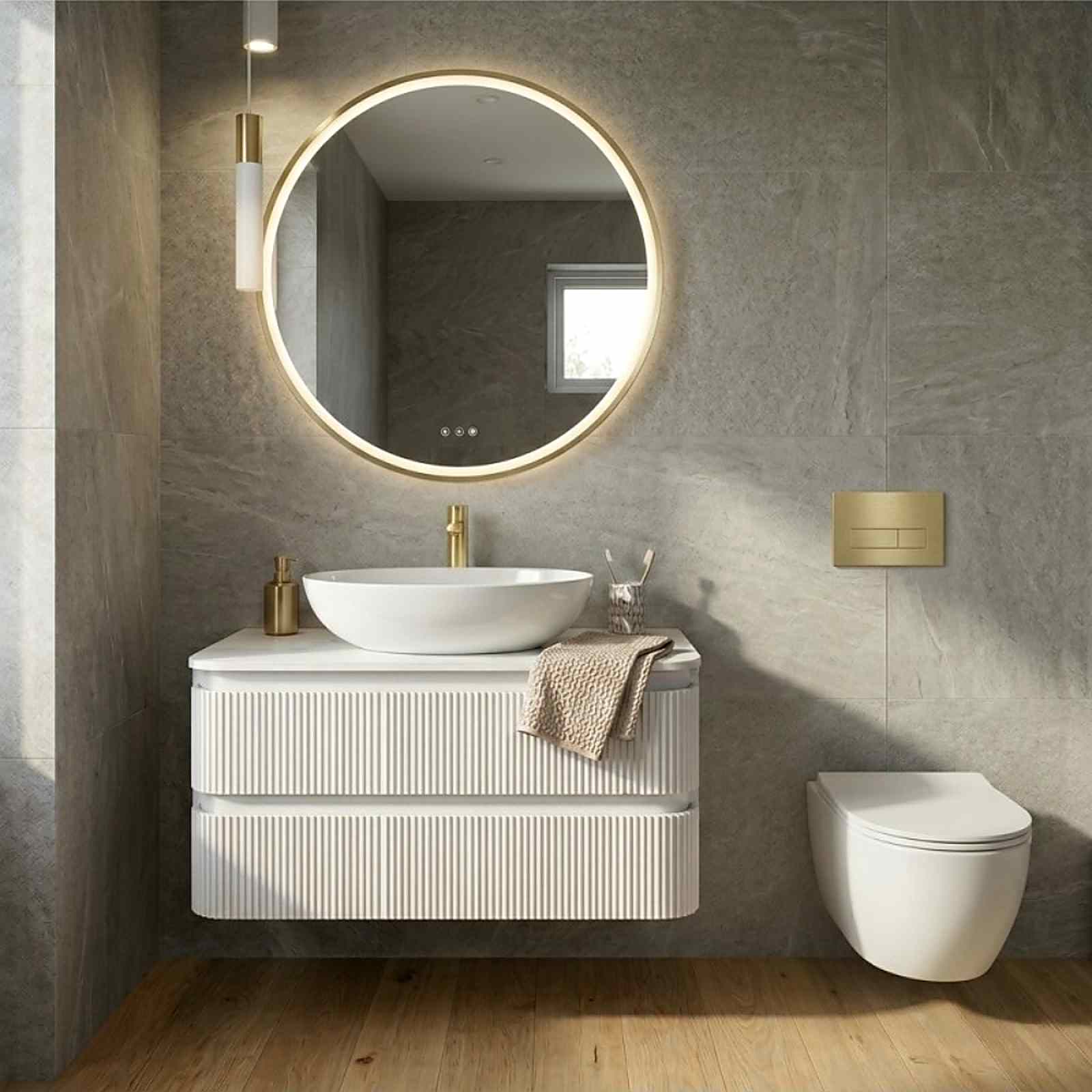 Ersa 80cm Round LED Bathroom Mirror - Image 4