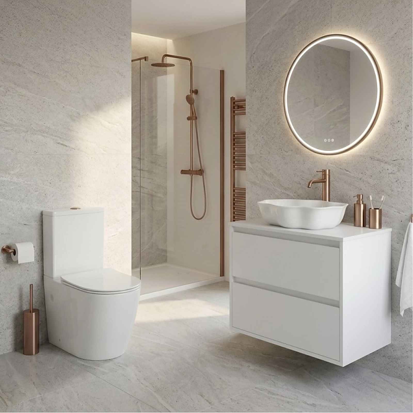 Ersa 80cm Round LED Bathroom Mirror - Image 6
