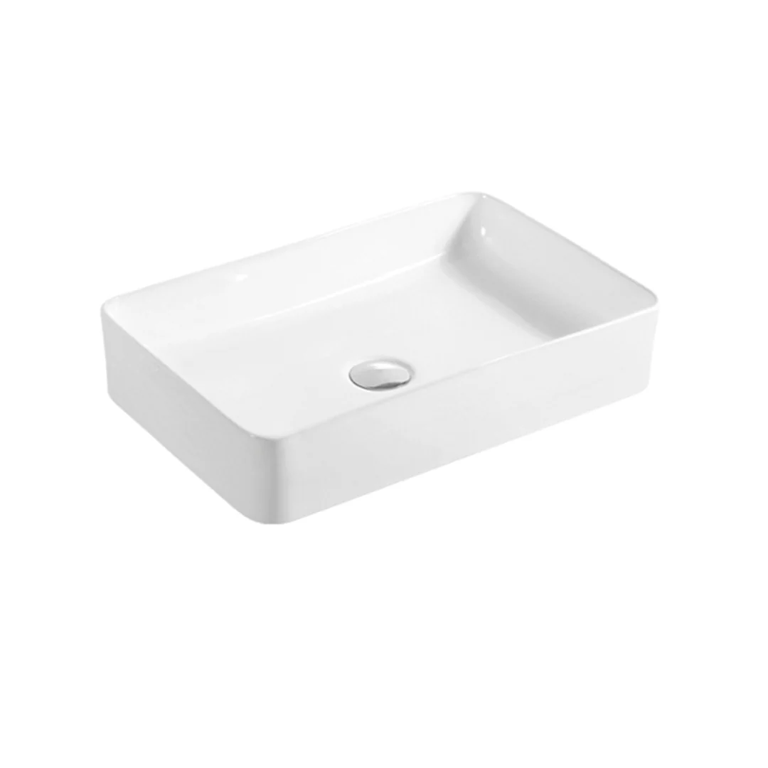 Ruby Rectangle Countertop Basin - White - Image 2