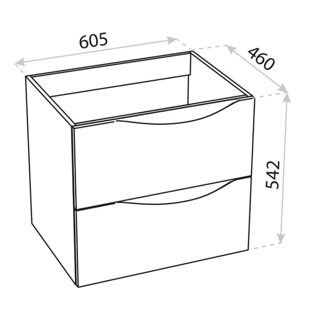 Archer Gloss Black Vanity Unit & Basin - Image 8