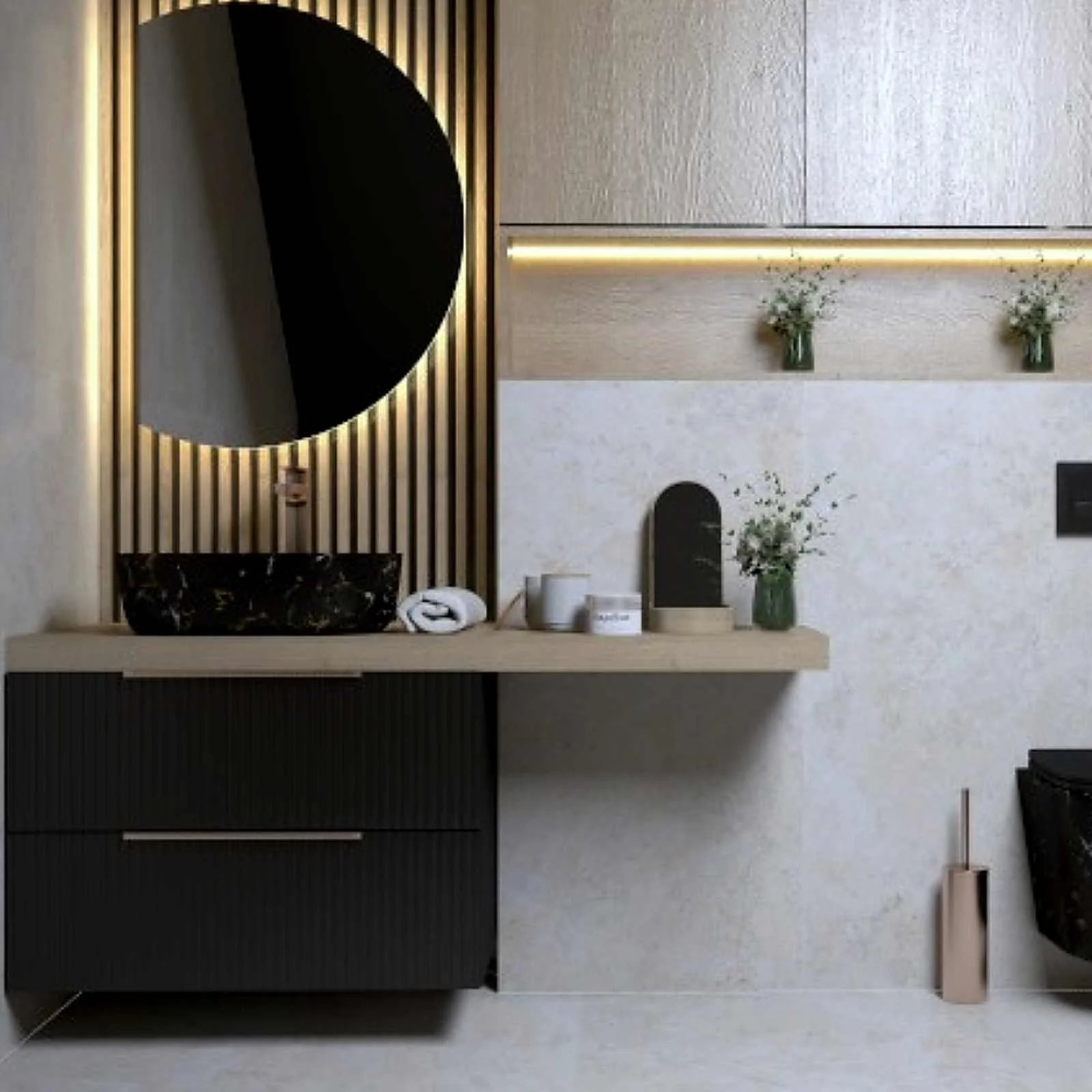 Laso 80x60cm Oval LED Bathroom Mirror with Bevelled Edge - Image 3