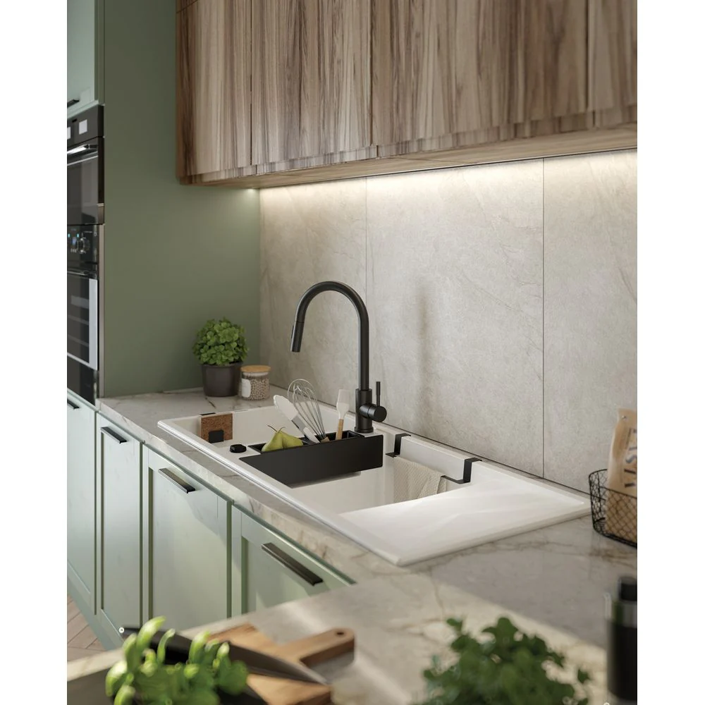 Magnetic granite sink, 1-bowl with drainer - 800x600mm - Image 2