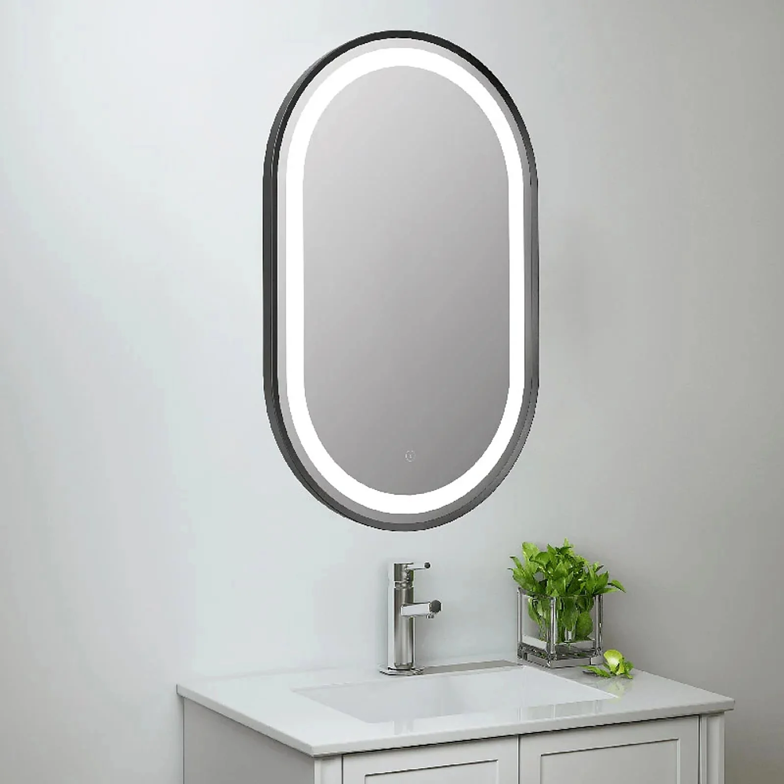 Martha 80x50cm Oval LED Bathroom Mirror