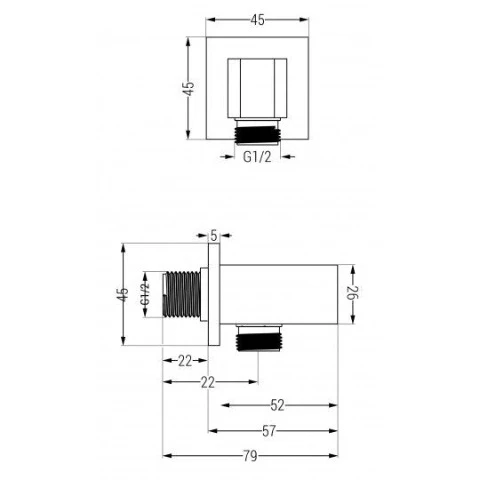 Cube Angled Connection With Holder - Image 4