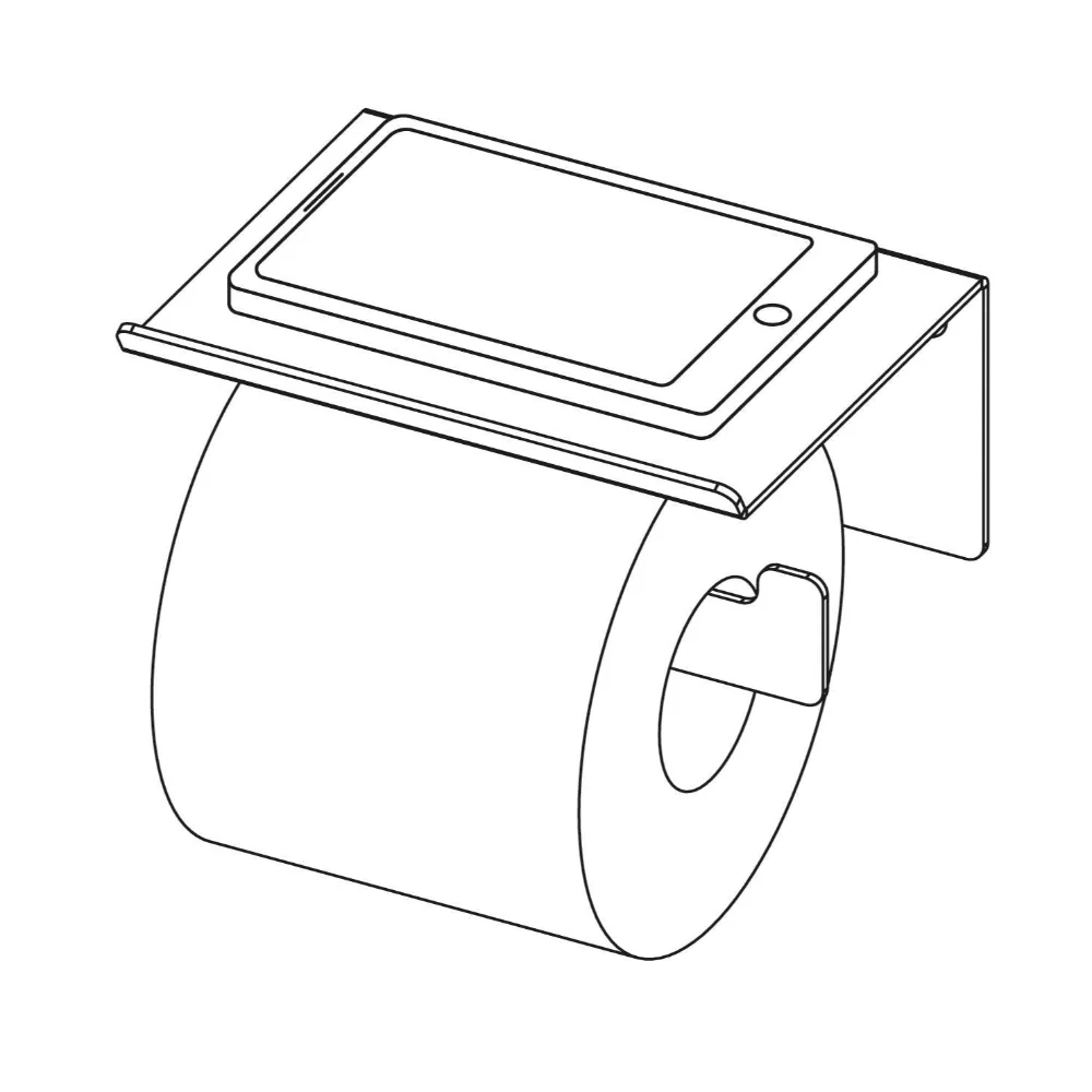 Mokko Toilet paper holder wall-mounted - with shelf - Image 3