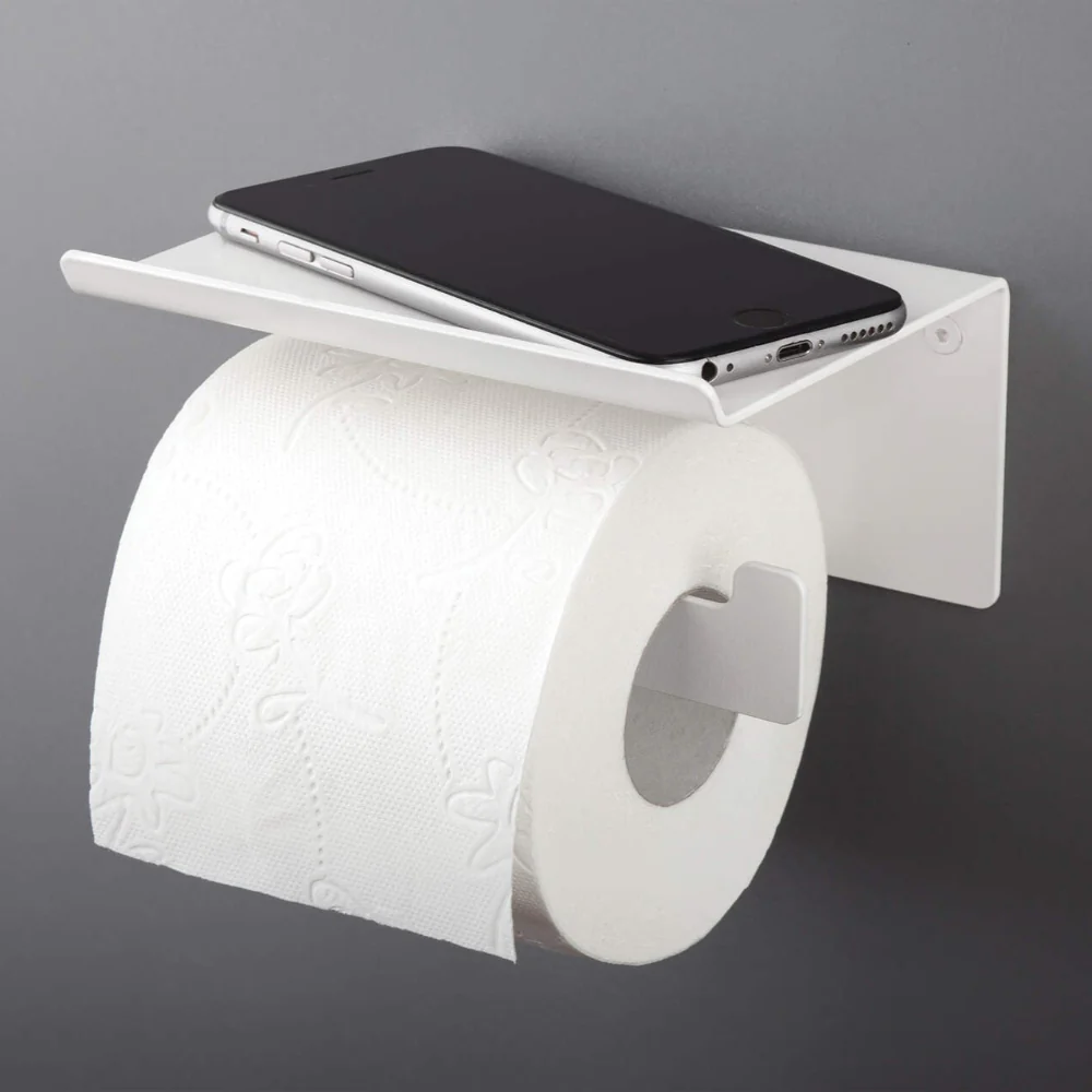 Mokko Toilet paper holder wall-mounted - with shelf - Image 5