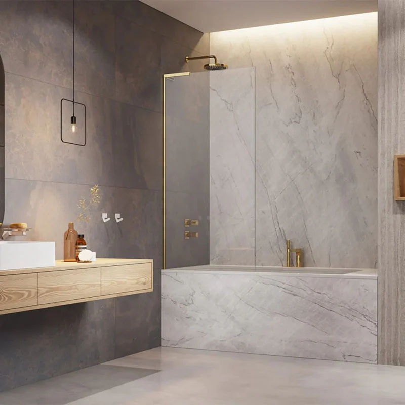 Radaway 8mm Modo PNJ II Bath Screen - Gold - Image 2