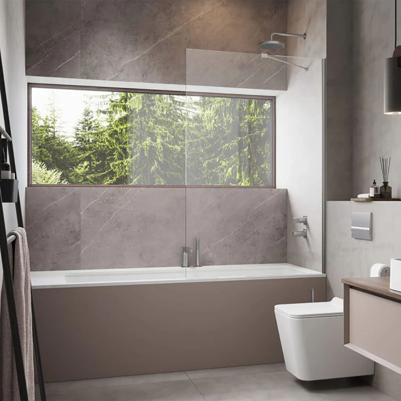 Radaway 8mm Modo PNJ II Bath Screen - Brushed Nickel