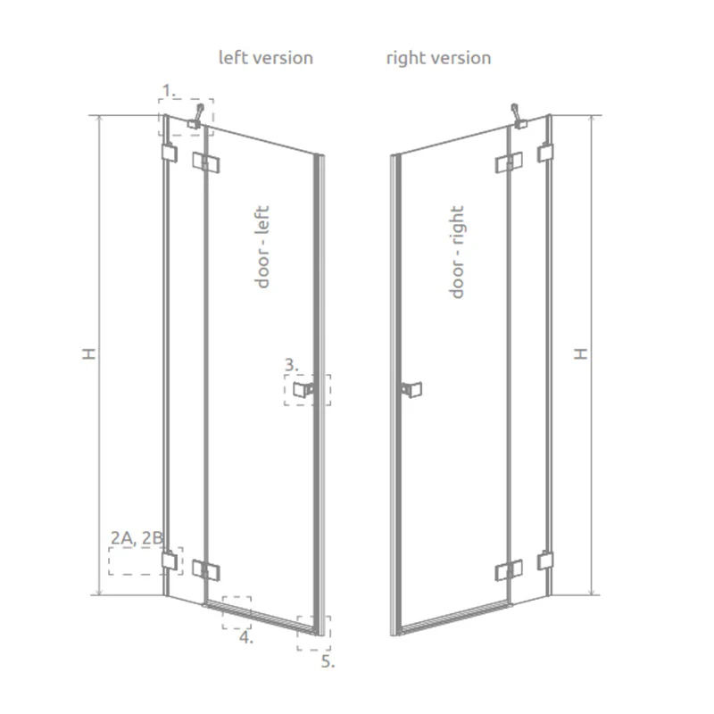 Radaway Essenza Pro DWJ Shower Door - Chrome - Image 9