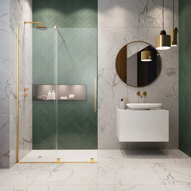 Radaway Furo Sliding Walk-In Shower Screen - Gold