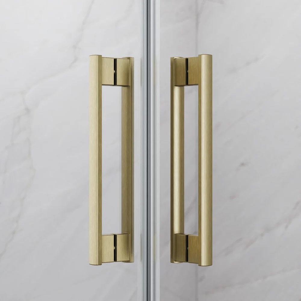 Radaway Idea DWD Swing Shower Door – Brushed Gold, 6mm Glass - Image 2