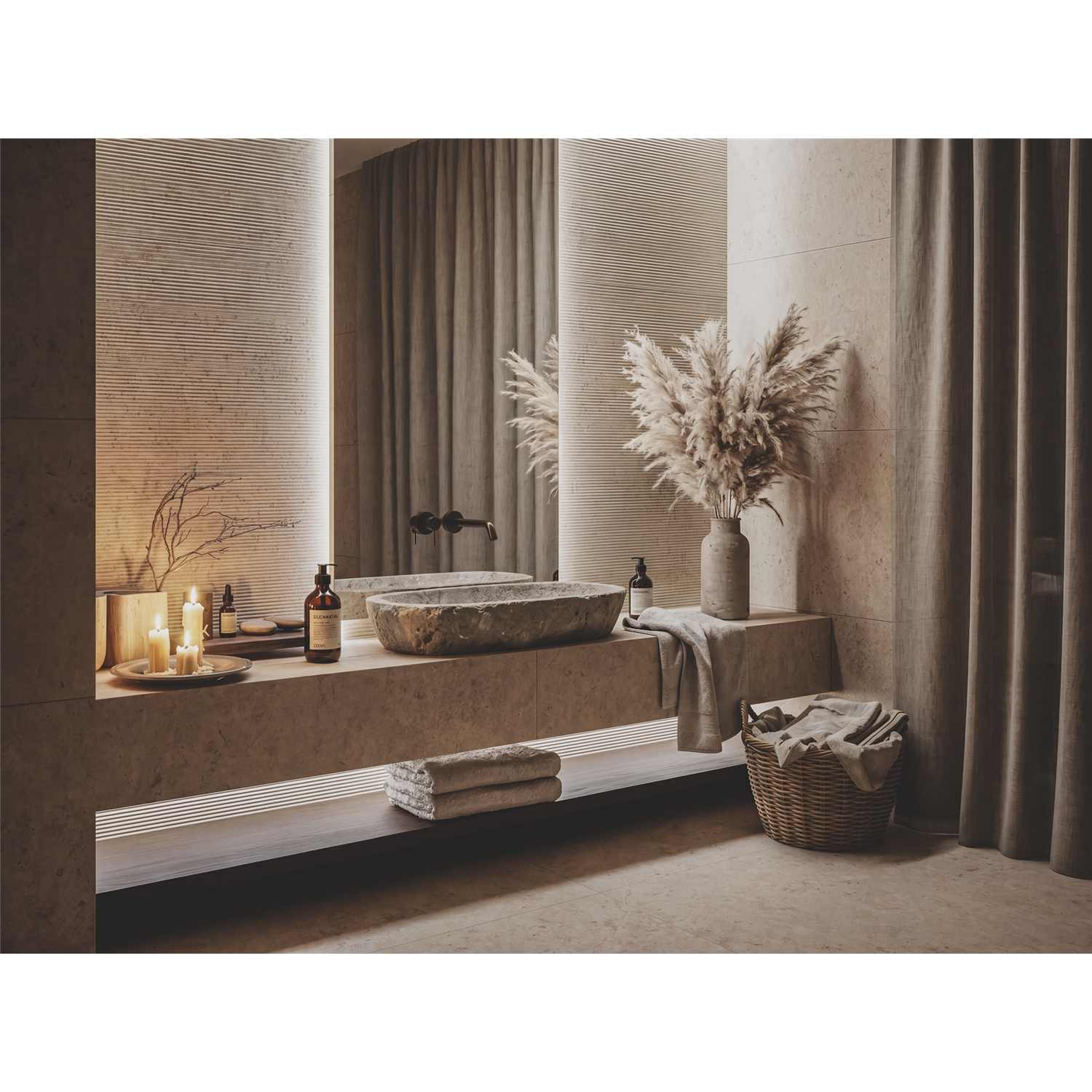 Relis Beige Decor Structure Matt 120x60cm - Image 3