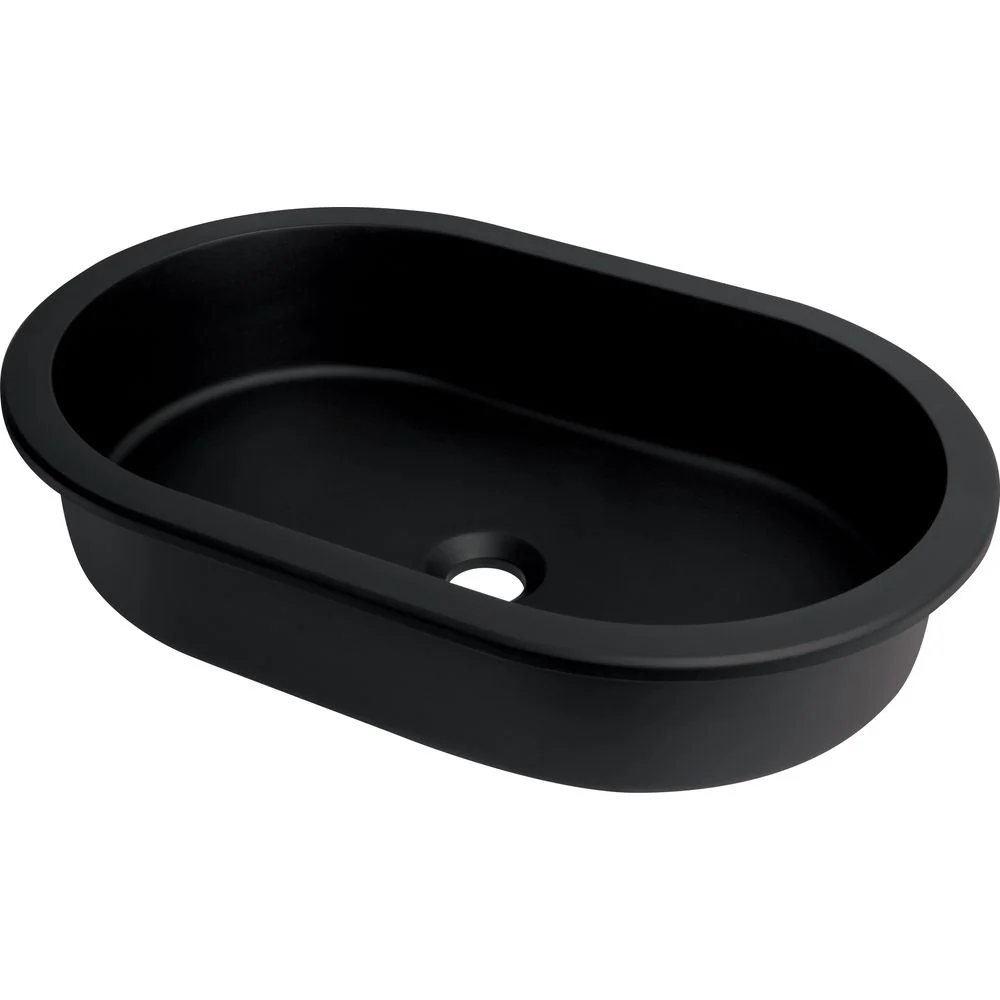 Silia Granite washbasin, undermount/inset - 588x390mm - Image 4