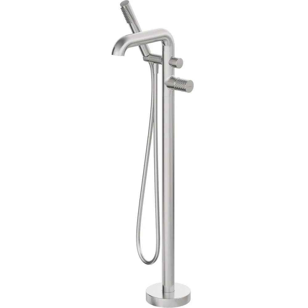 Silia Hexa Bath mixer, freestanding, with shower set
