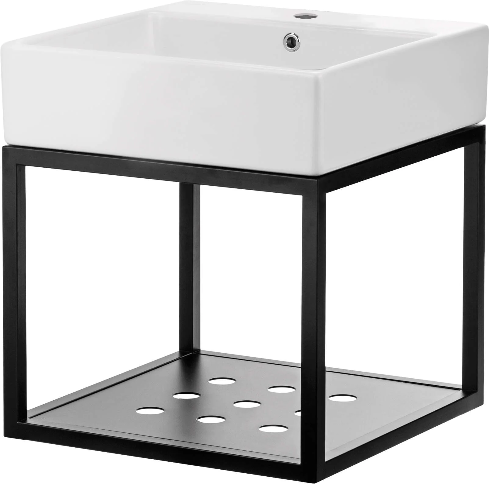 Temisto Wall-mounted bathroom console with washbasin - 50x50 cm