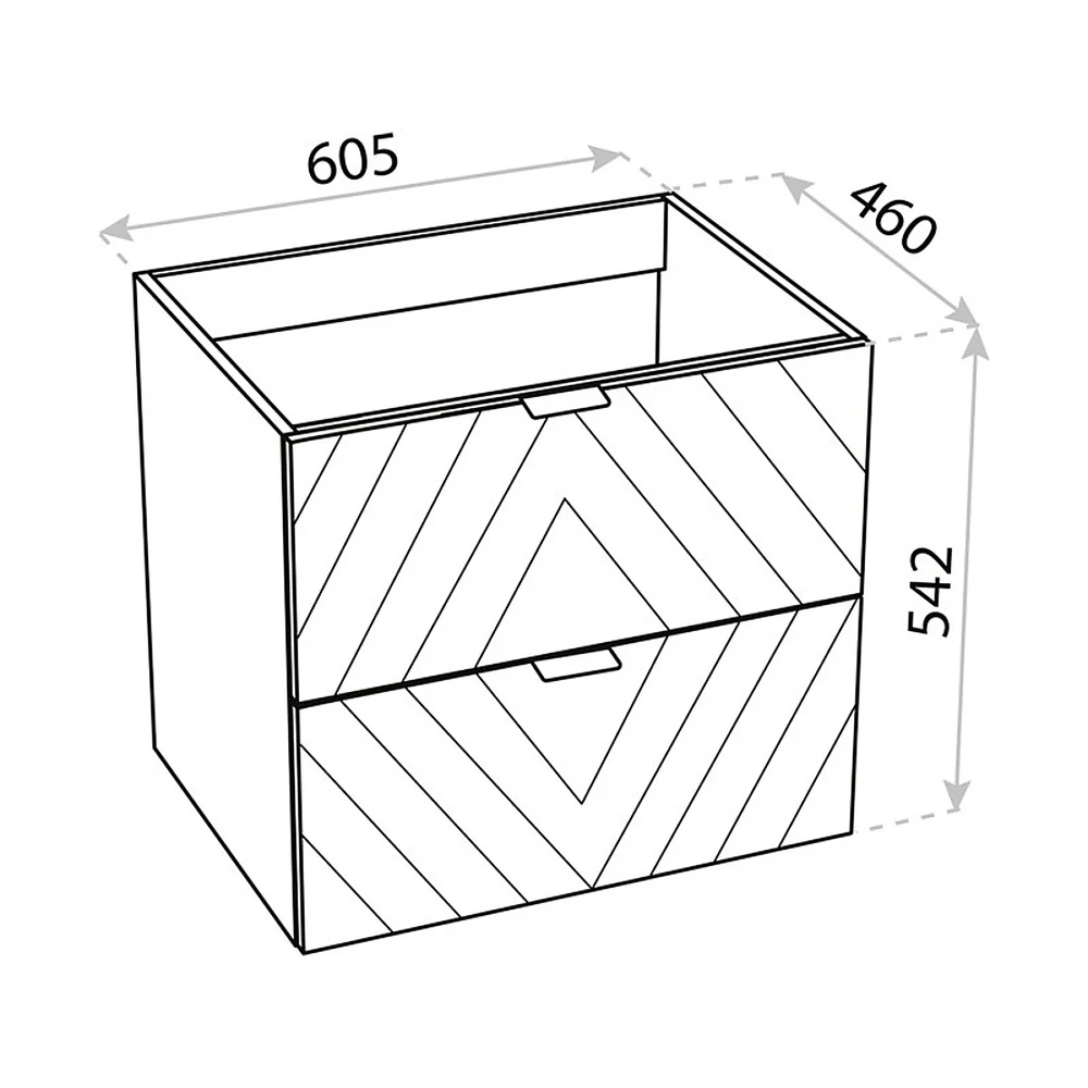 Varana Wall-Hung Bathroom Vanity Cabinet - Image 2
