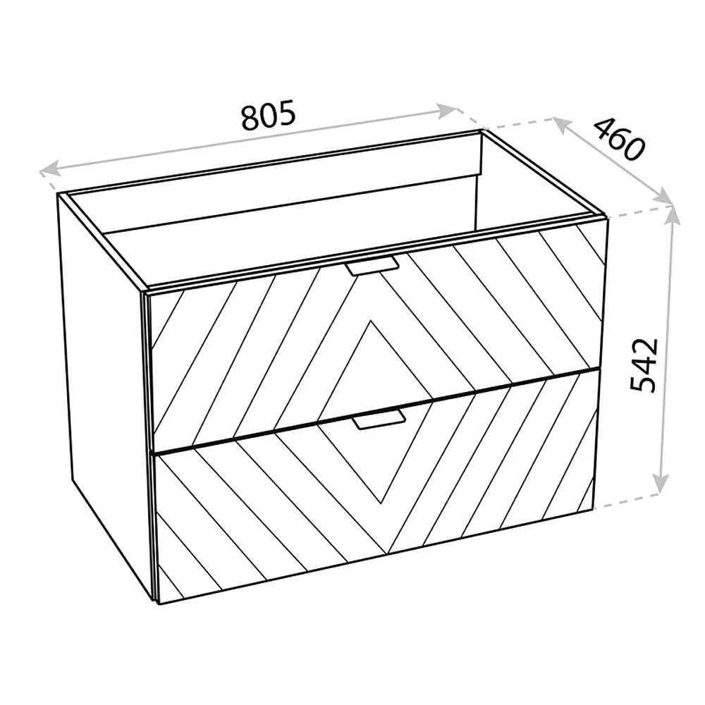 Varana Wall-Hung Bathroom Vanity Cabinet - Image 5