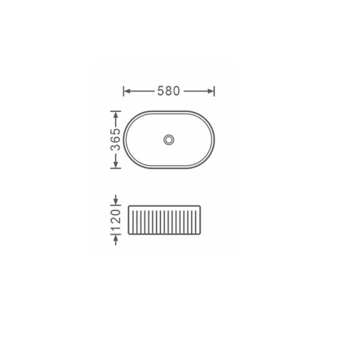 Sun Stone Relief Countertop Washbasin - White - Image 3
